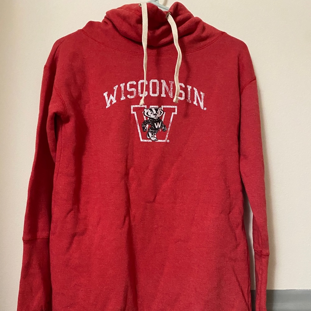 NWT Wisconsin Badger Cowl Neck Sweatshirt